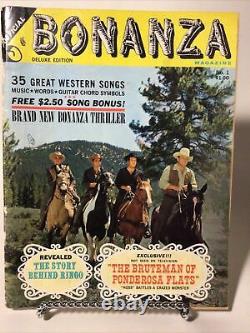 First Edition Bonanza Magazine Michael Landon Signed 1965 Western Songs Music