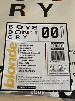 Frank Ocean Boys Dont Cry Magazine 001 First Edition Blonde CD UNOPENED SEALED