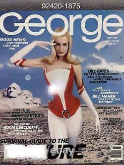 GEORGE Magazine February 1997 JFK Jr Karen Mulder SURVIVAL GUIDE FUTURE Gates
