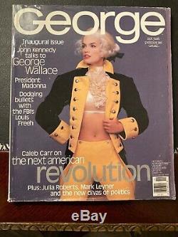 GEORGE Magazine INAUGURAL ISSUE 1st Edition 1995 JFK Jr Cindy Crawford MADONNA