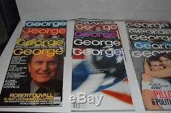 George Magazine 1995 Inaugural 1997, 98, 99 A Tribute + 2000 & 01 Lot of 34