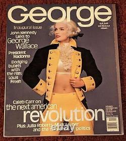 George Magazine Inaugural Issue #1 1995 JFK John Kennedy Jr Cindy Crawford EX/NM