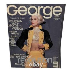 George Magazine Inaugural Issue Cindy Crawford Cover Oct/Nov 1995 JFK Jr 90s Ad