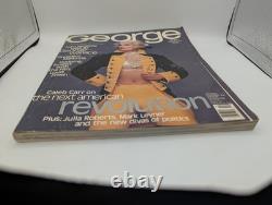 George Magazine Inaugural Issue Cindy Crawford Cover Oct/Nov 1995 JFK Jr 90s Ad