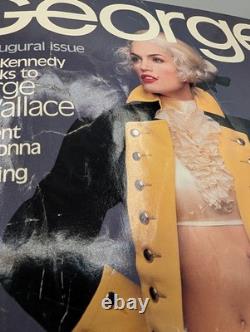 George Magazine Inaugural Issue Cindy Crawford Cover Oct/Nov 1995 JFK Jr 90s Ad