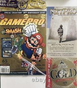 HUGE 1993-2001 GamePro Magazine Lot of 38! Slipcovers & Incredibly Rare Inserts