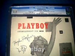HUGH HEFNER Signed 1953 PLAYBOY #1 Page 3 Copy HMH CGC 3.5 VG- MARILYN MONROE