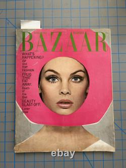 Harper's Bazaar April 1965 Jean Shrimpton Donyale Luna Richard Avedon Op Art
