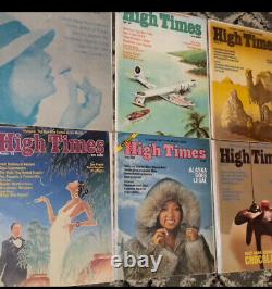 High Times Magazine lot of the first 6 issues 1974/75. #1/6