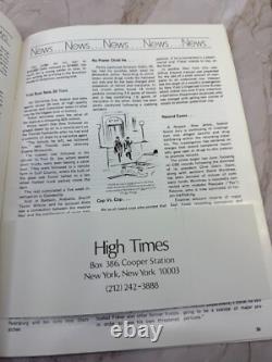 High Times Premier #1 First Issue Vintage 1974 Marijuana Magazine