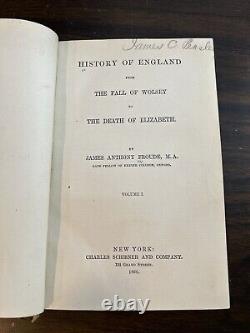 History of England from Fall of Wolsey to Death of Elizabeth 12 Books