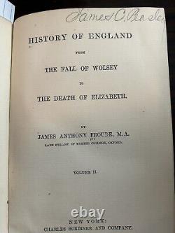 History of England from Fall of Wolsey to Death of Elizabeth 12 Books