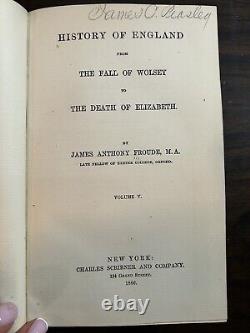 History of England from Fall of Wolsey to Death of Elizabeth 12 Books