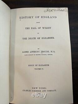 History of England from Fall of Wolsey to Death of Elizabeth 12 Books