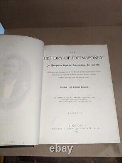 History of Freemasonry by Robert Freke Gould Volumes 1 & 2 First Editions