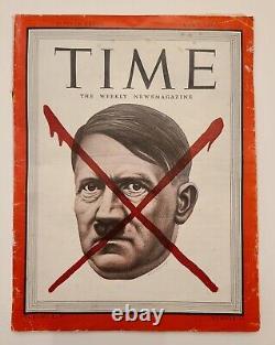 Hitler Red X Time Magazine Cover. SUITABLE FOR FRAMING