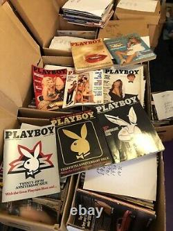 Huge Lot of 382 Vintage Collectors Playboy Magazines 1966-2003