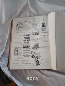 Illustrated American Magazine 1890 First Edition Leather Bound Rare Historic