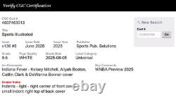 Indiana Fever CGC 9.6 Sports Illustrated Magazine 2025 Caitlin Clark Boston KM0