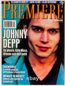 JOHNNY DEPP ALAN RICKMAN JULIA ORMOND Premiere magazine May 1995 MINNIE DRIVER
