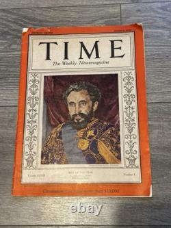 Jan 1936 TIME Magazine Vol. XXVII No. 1 Ethiopian Emperor Haile Selassie SCARCE