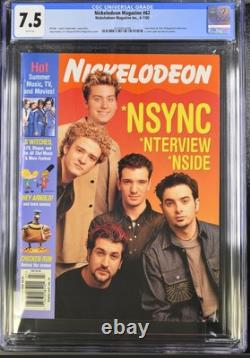 Justin Timberlake Rookie Rare Cover Nickelodeon Mag 2000 Nsync Newsstand Cgc 7.5