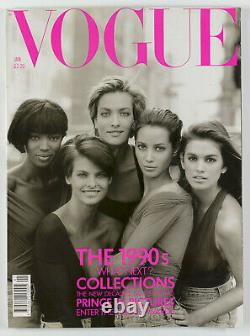 LINDA EVANGELISTA Christy Turlington PETER LINDBERGH Prince VOGUE January 1990