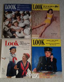 LOOK MAGAZINE Lot of (28) WWII Era 1930s & 1940s Ads & Print Art Hollywood