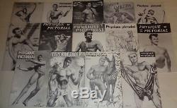 LOT of 14 PHYSIQUE PICTORIAL vintage gay unused mags THE RARE EARLY ISSUES