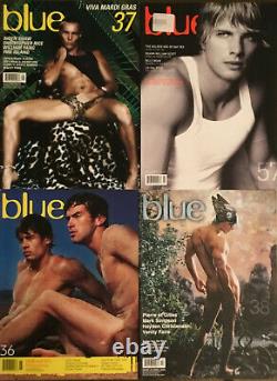 LOT of 28 (not only) BLUE gay magazines 100s of HOT GUYS & more