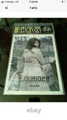 LOWRIDER MAGAZINE Original First Edition 1977 Reprint and Dec 2002 issue with bag