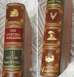 Leather Bd Sporting Magazine Antique Books 157 Vol 1792-1870 Gilbey Personal Set