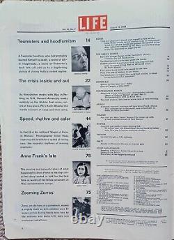 Life, Vol. 45, No. 7, August 18, 1958, featuring Anne Frank's Diary