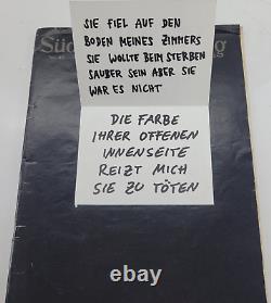 Lof 4 Jenny Holzer Laments Black Garden Suddeutsche Zeitung 1st Limited Rare