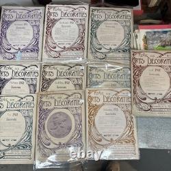 Lot Of 10 Revue De Arts Deforatifs Magazines From 1901, 1902, Plus First Ed