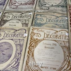 Lot Of 10 Revue De Arts Deforatifs Magazines From 1901, 1902, Plus First Ed