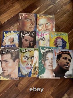 Lot of 10 1980s Interview Magazine Don Johnson Divine George Michael Lange