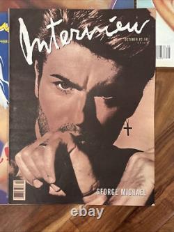 Lot of 10 1980s Interview Magazine Don Johnson Divine George Michael Lange