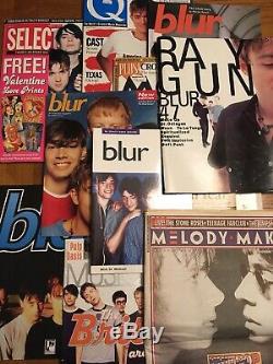 Lot of 11 BLUR Damon Albarn RAY GUN Melody Maker Spin Mojo Q Magazine /OOP Books