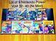 Lot Of 9 Nintendo Power Magazines # 32-40 Excellent-nr Mint Complete Rare