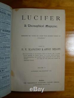 Lucifer Magazine H. P. Blavatsky Vol. 5 1889 (occult Hermetic Theosophy)