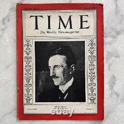 MAGAZINE Time. Nikola Tesla July 20 1931. Free Ship Complete