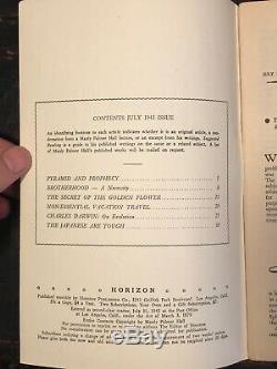 MANLY P. HALL HORIZON JOURNAL Full YEAR, 12 ISSUES, 1943 PHILOSOPHY OCCULT