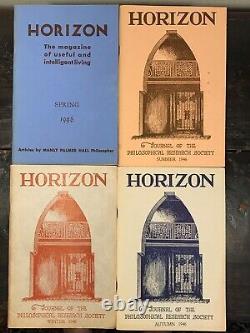 MANLY P. HALL HORIZON JOURNAL Full YEAR, 4 ISSUES, 1946 PHILOSOPHY OCCULT