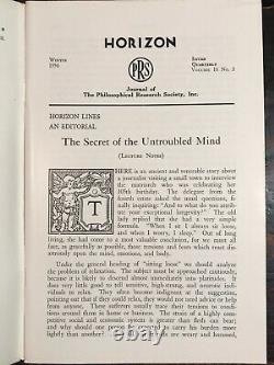 MANLY P. HALL HORIZON JOURNAL Full YEAR, 4 ISSUES, 1956 PHILOSOPHY OCCULT