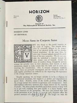 MANLY P. HALL HORIZON JOURNAL Full YEAR, 4 ISSUES, 1956 PHILOSOPHY OCCULT