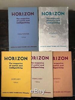MANLY P. HALL HORIZON JOURNAL Full YEAR, 5 ISSUES, 1944 PHILOSOPHY OCCULT