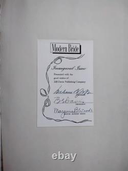 MODERN BRIDE Bound Magazine Vol. 1 No. 1 Fall 1949 First Issue Signed Bookplate