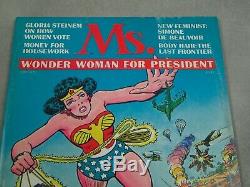 MS. Magazine First Issue No. 1 July 1972 Wonder Woman Feminist Gloria Steinam