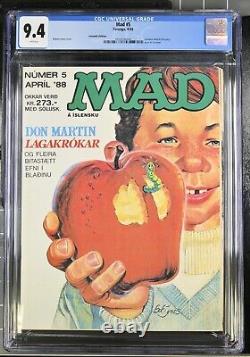 Mad Magazine #5 Iceland Edition in Icelandic CGC Graded 9.4 EC Comics